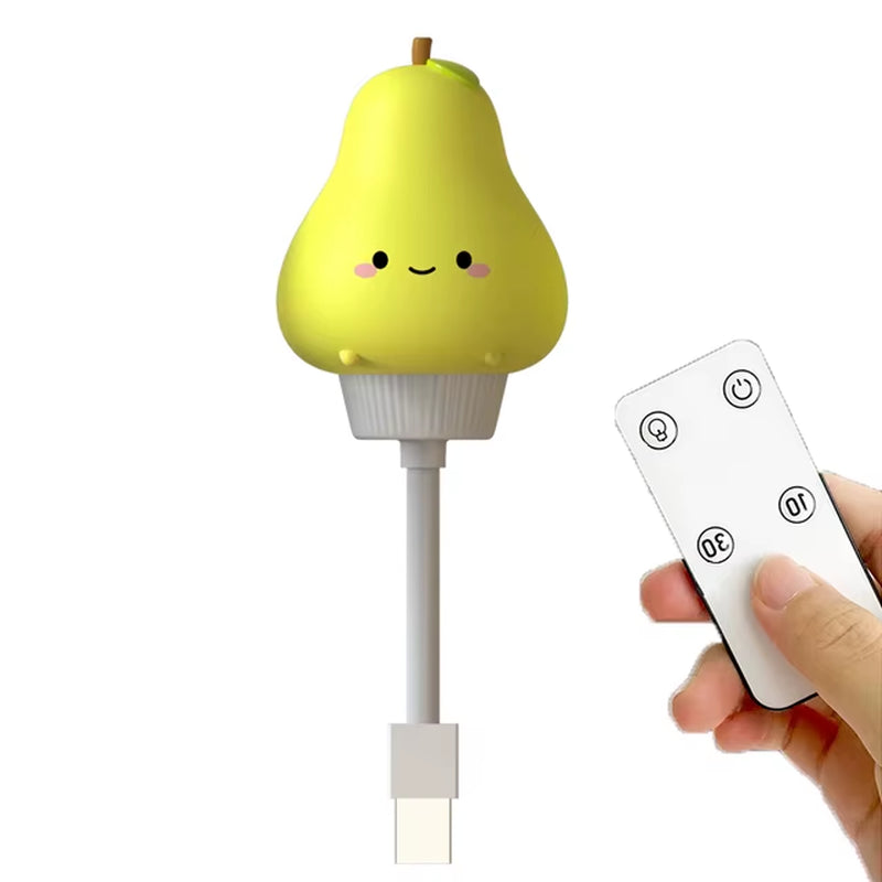 USB Cartoon Cute Night Light with Remote Control Babies Bedroom Decorative Feeding Light Bedside Tabe Lamp Xmas Gifts for Kids