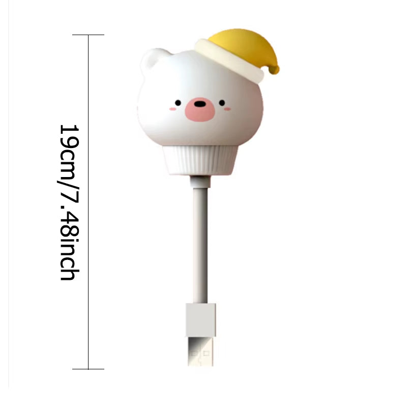 USB Cartoon Cute Night Light with Remote Control Babies Bedroom Decorative Feeding Light Bedside Tabe Lamp Xmas Gifts for Kids